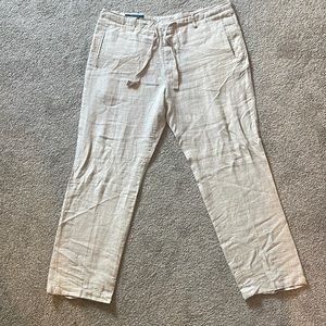 Men’s size 38 linen pants, Perry Ellis, Beach pants